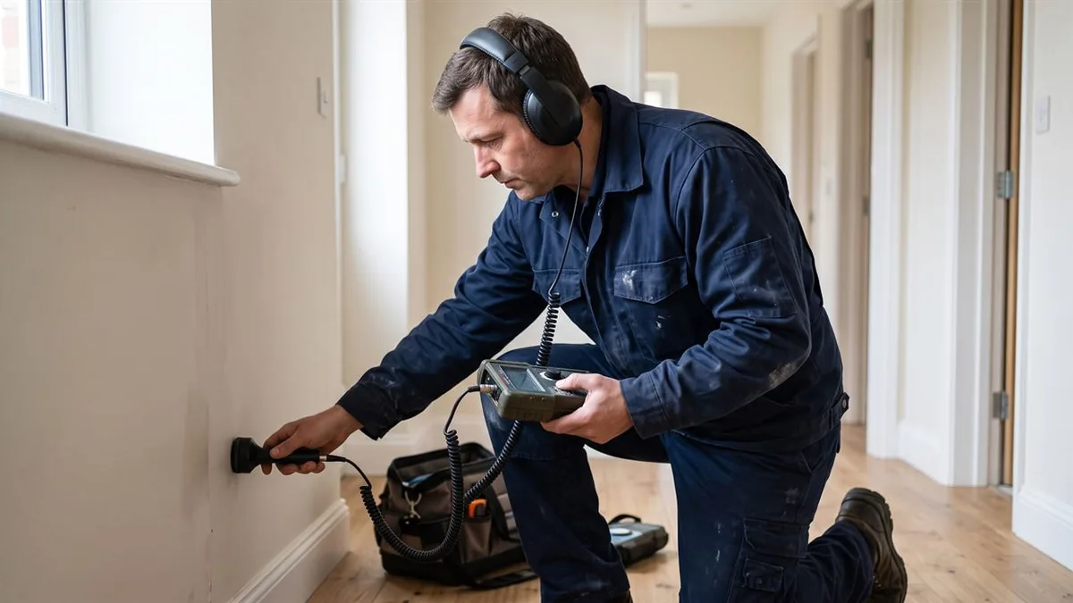 Electronic leak detection under sink